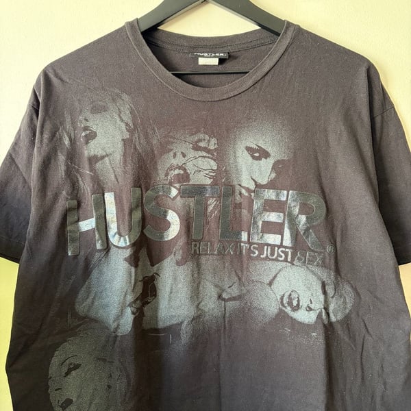 Hustler Relax Its Just Sex T-Shirt Size Large Black Graphic