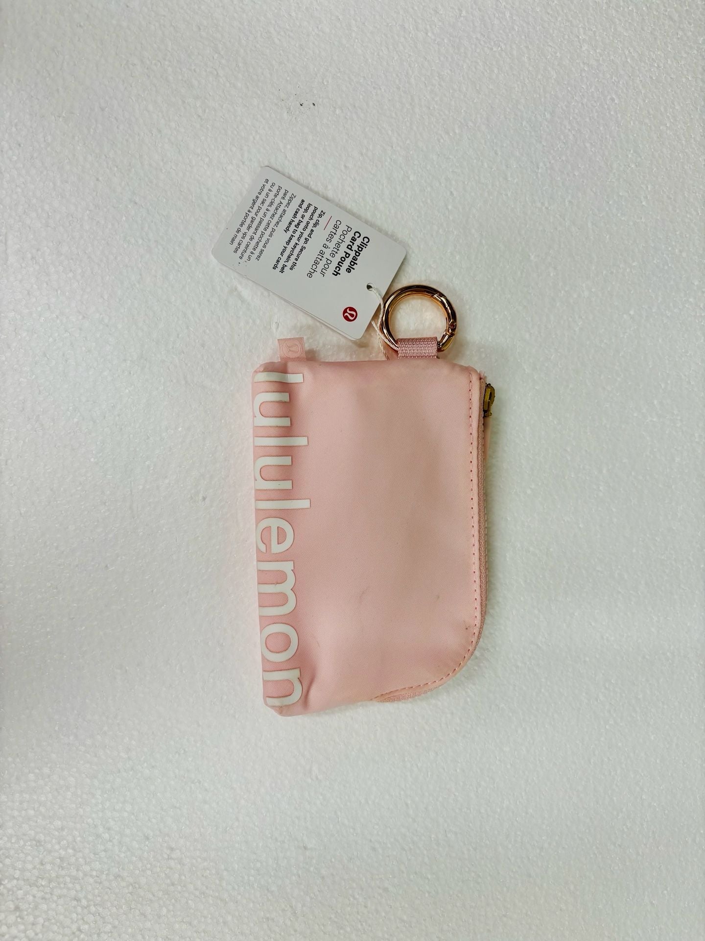 Lululemon Clippable Card Pouch Pink 3