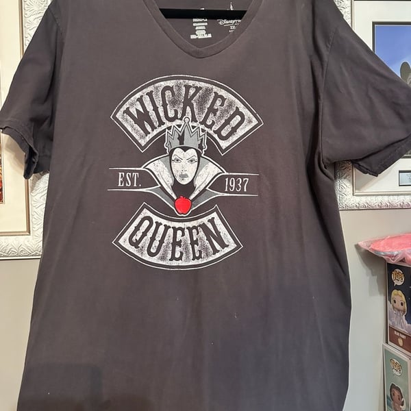 Disney Parks Wicked Queen Snow White Graphic T-Shirt Size XXL Gray