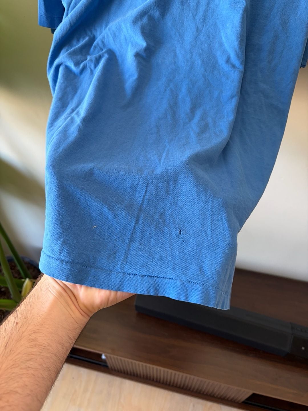 Rainy Day Gallery Pocket T-Shirt Size XL Blue Cowboy single stitch 8