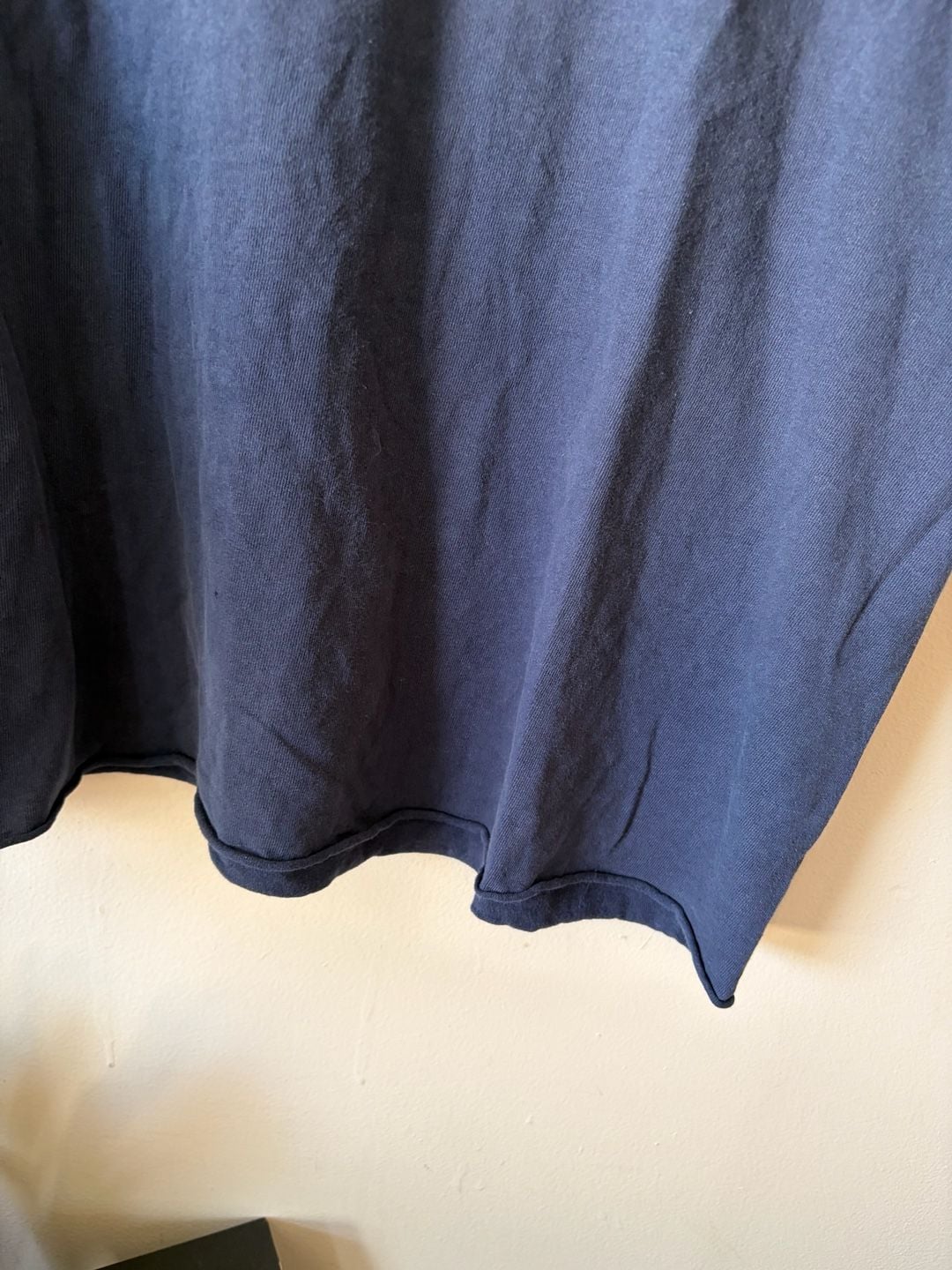 Nike Vintage Mini Swoosh T-Shirt Navy Blue Distressed 3