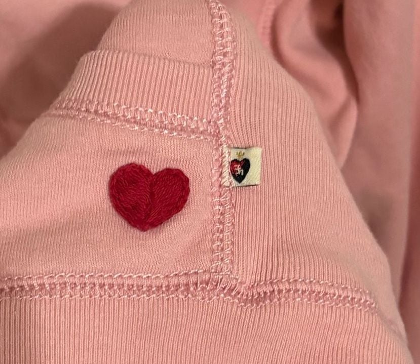 Y2K Twisted Heart Full Zip Hoodie Size S Pink 5