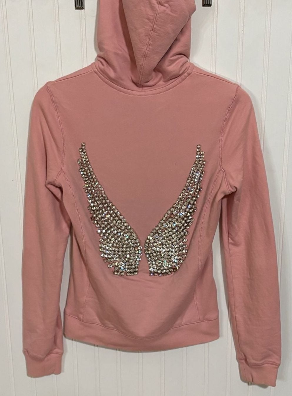 Y2K Twisted Heart Full Zip Hoodie Size S Pink 9
