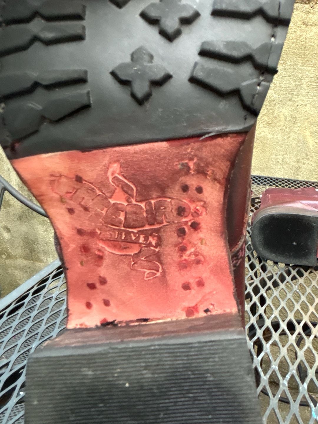 Freebird Liverpool Leather Combat Boots Burgundy 7