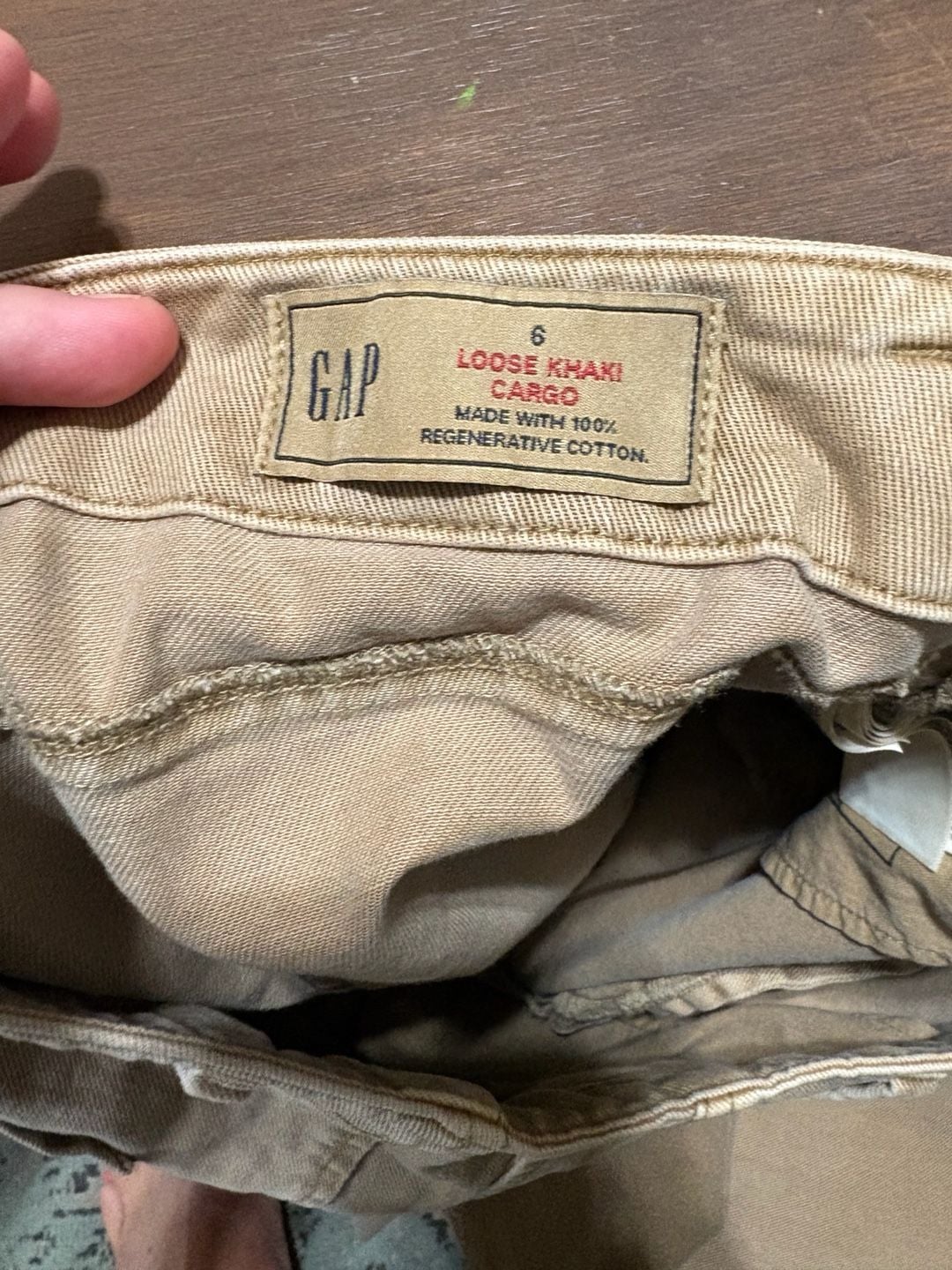 Gap Loose Khaki Cargo Pants Size 6 Mojave Brown Cotton 4