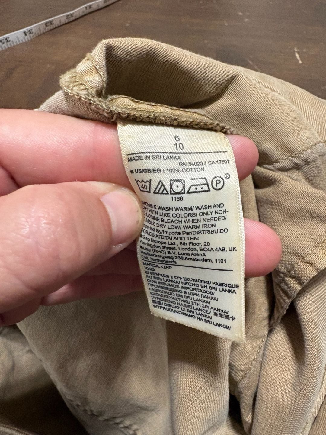 Gap Loose Khaki Cargo Pants Size 6 Mojave Brown Cotton 5