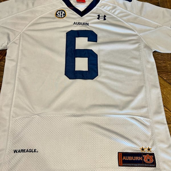 Under Armour Auburn Tigers Football Jersey Size 50 White #6