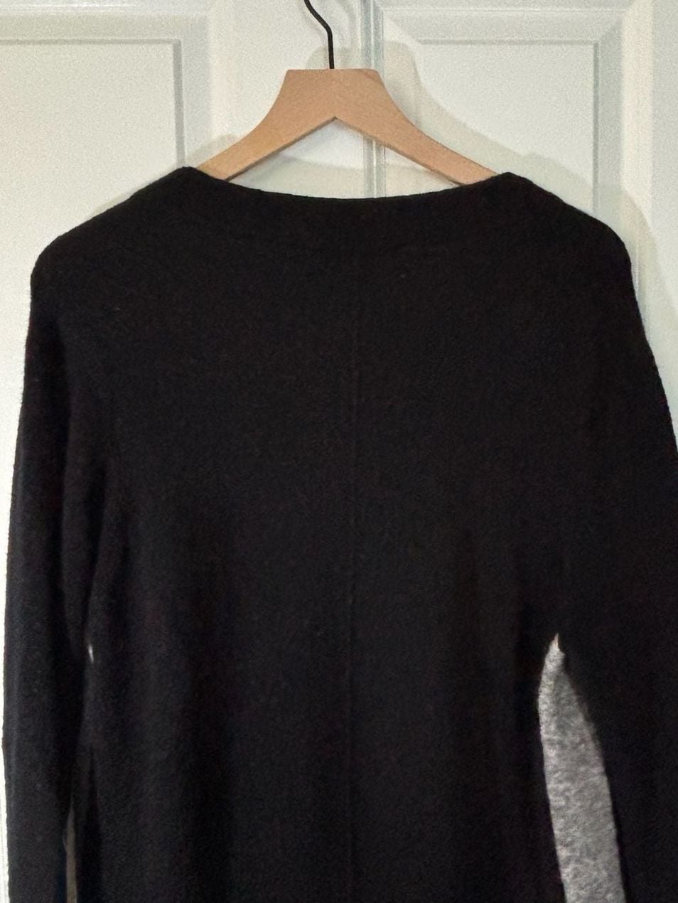 Athleta Extra Fine Merino Wool Duster Cardigan Black XL Like New 5