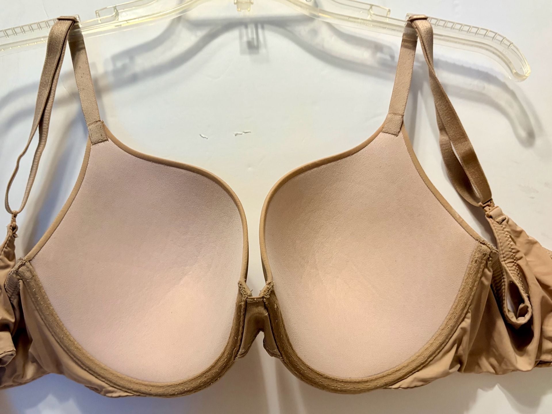 Victoria's Secret Seconde Peau Bra Size 38C Nude Beige T-Shirt Underwire 6