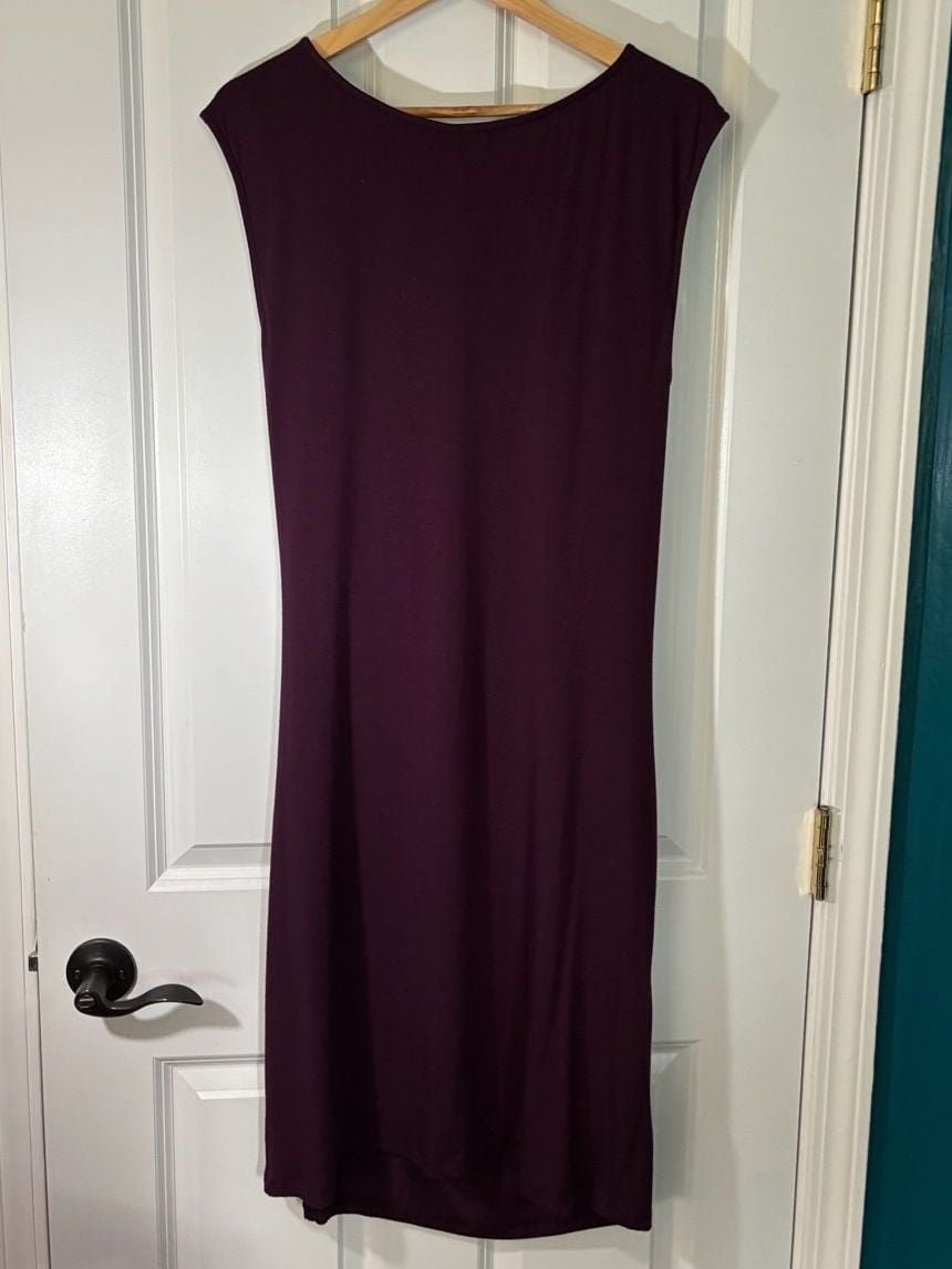 NWT KUT from the Kloth Mollee Ruched Sheath Dress Size 14 Plum Chic 5