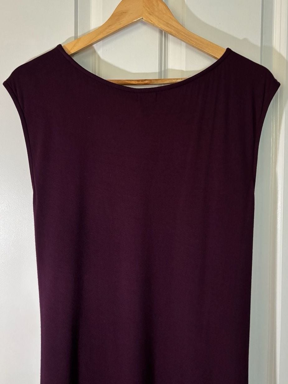 NWT KUT from the Kloth Mollee Ruched Sheath Dress Size 14 Plum Chic 6