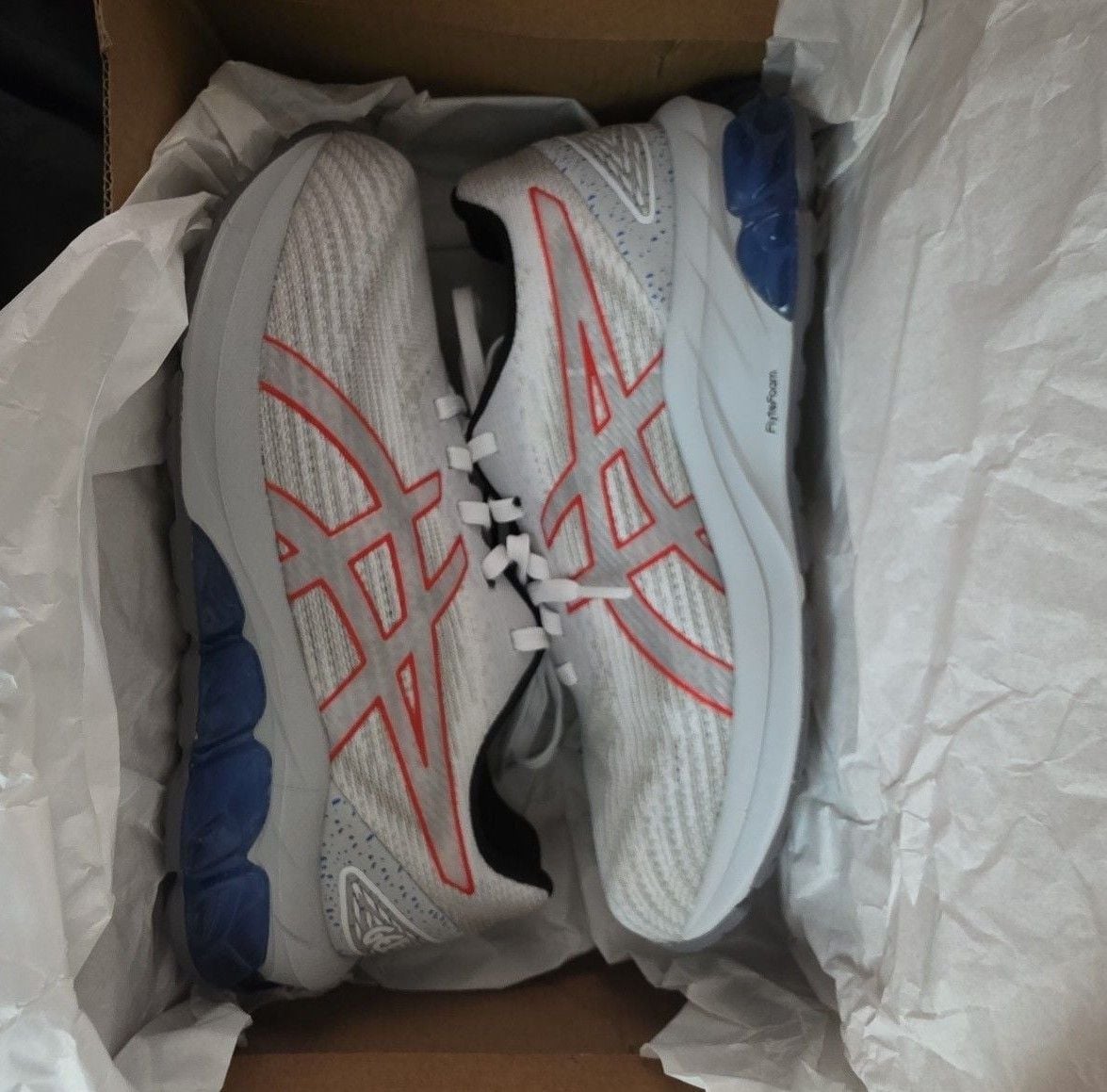 ASICS Gel-Quantum 180 VII Size 5 White Blue Running Shoes 7