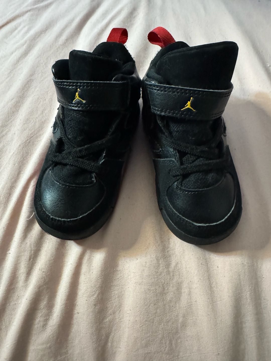 Jordan Flight Club 91 Size 6C Black Red Toddler Sneakers 2