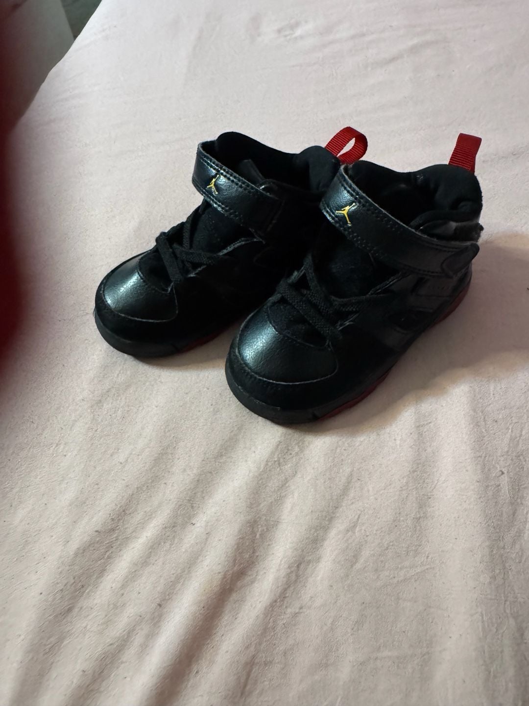 Jordan Flight Club 91 Size 6C Black Red Toddler Sneakers 6