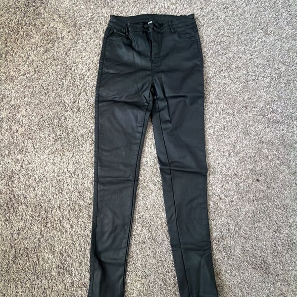 Black Leather Skinny Pants