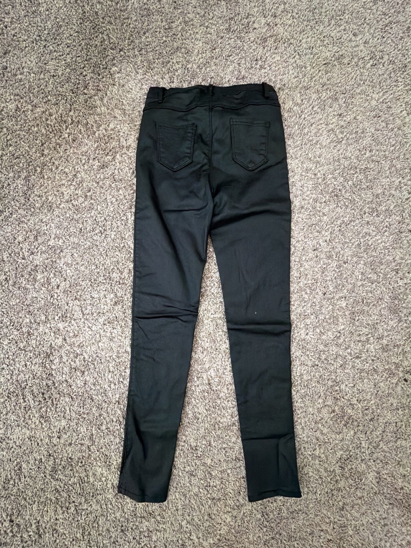 Black Leather Skinny Pants 3