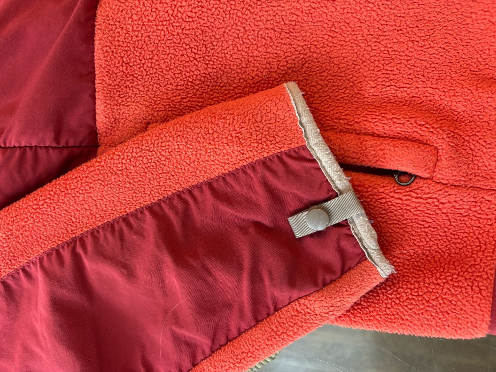 The North Face Denali Fleece Jacket Size L Red Full Zip Polartec Womens 8