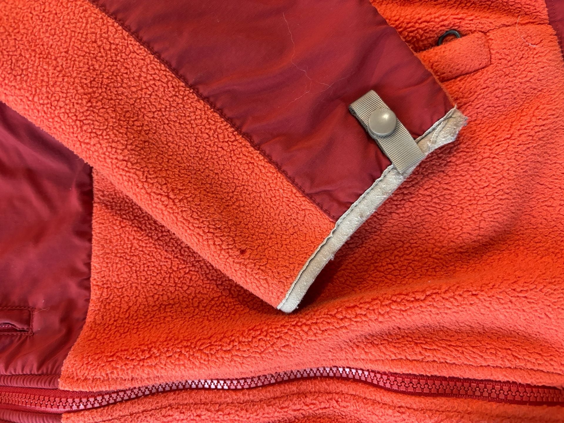 The North Face Denali Fleece Jacket Size L Red Full Zip Polartec Womens 9