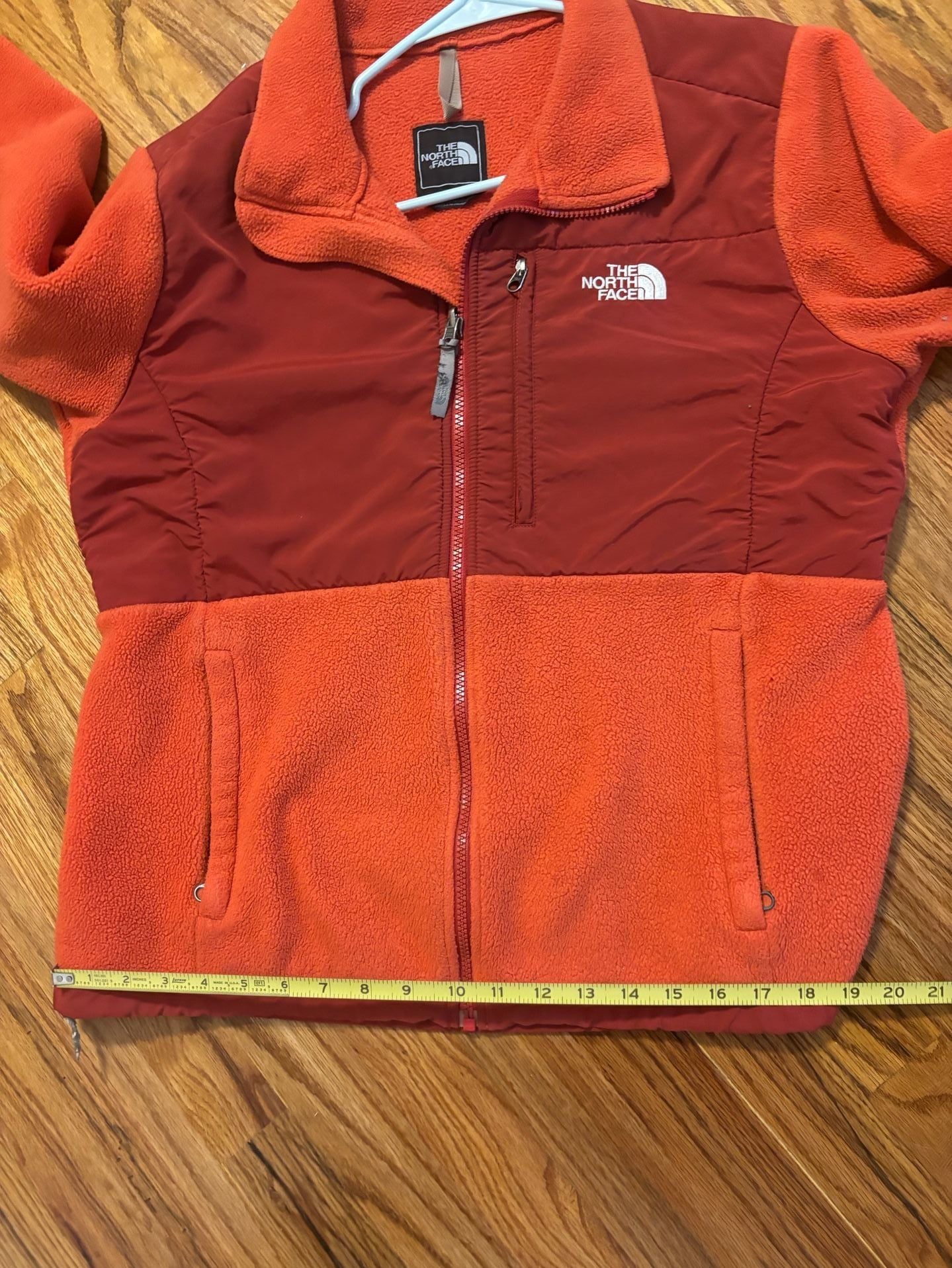 The North Face Denali Fleece Jacket Size L Red Full Zip Polartec Womens 7
