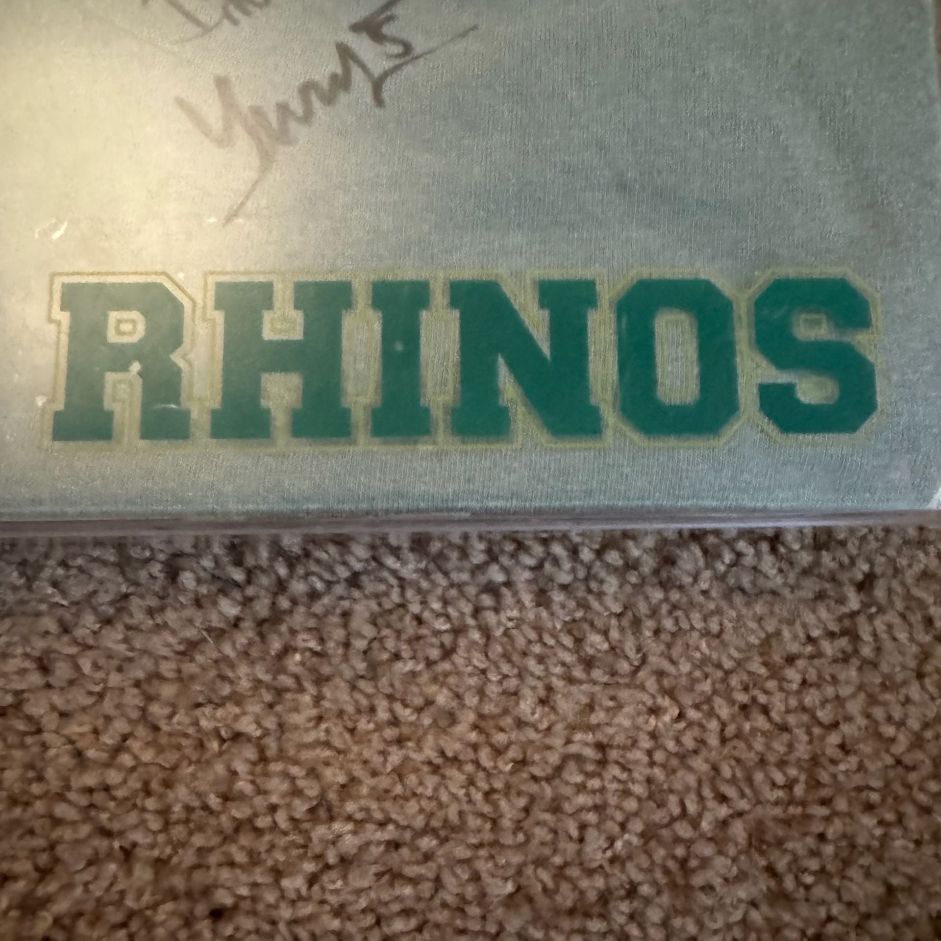 Vintage Rochester Raging Rhinos Soccer Crazy Autographed T-Shirt Framed 8