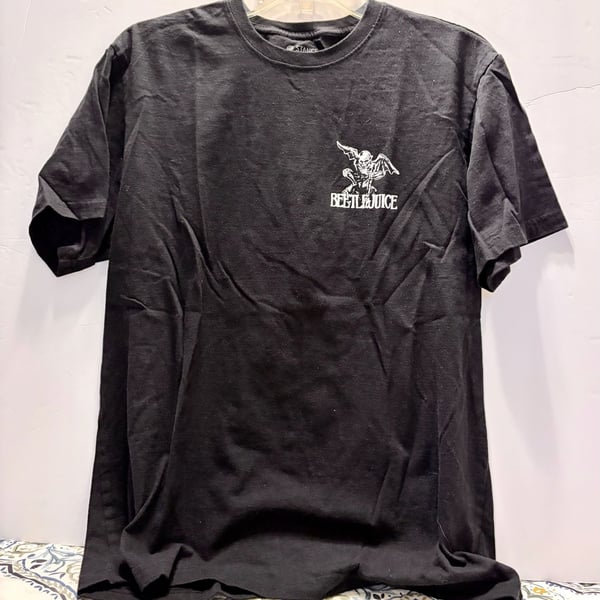 Stance Beetlejuice Gravestone Crew Tee Size M Black Graphic T-Shirt