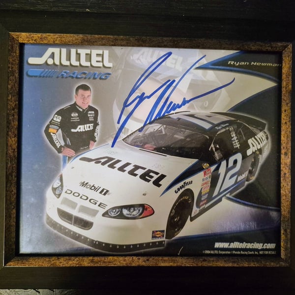Ryan Newman Autographed Alltel Racing Photo Framed 8x10