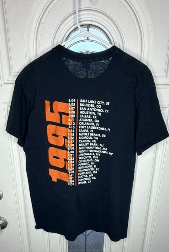 Gildan The Warped Tour 1995 Tour Dates T-Shirt Size L Black Cotton 6