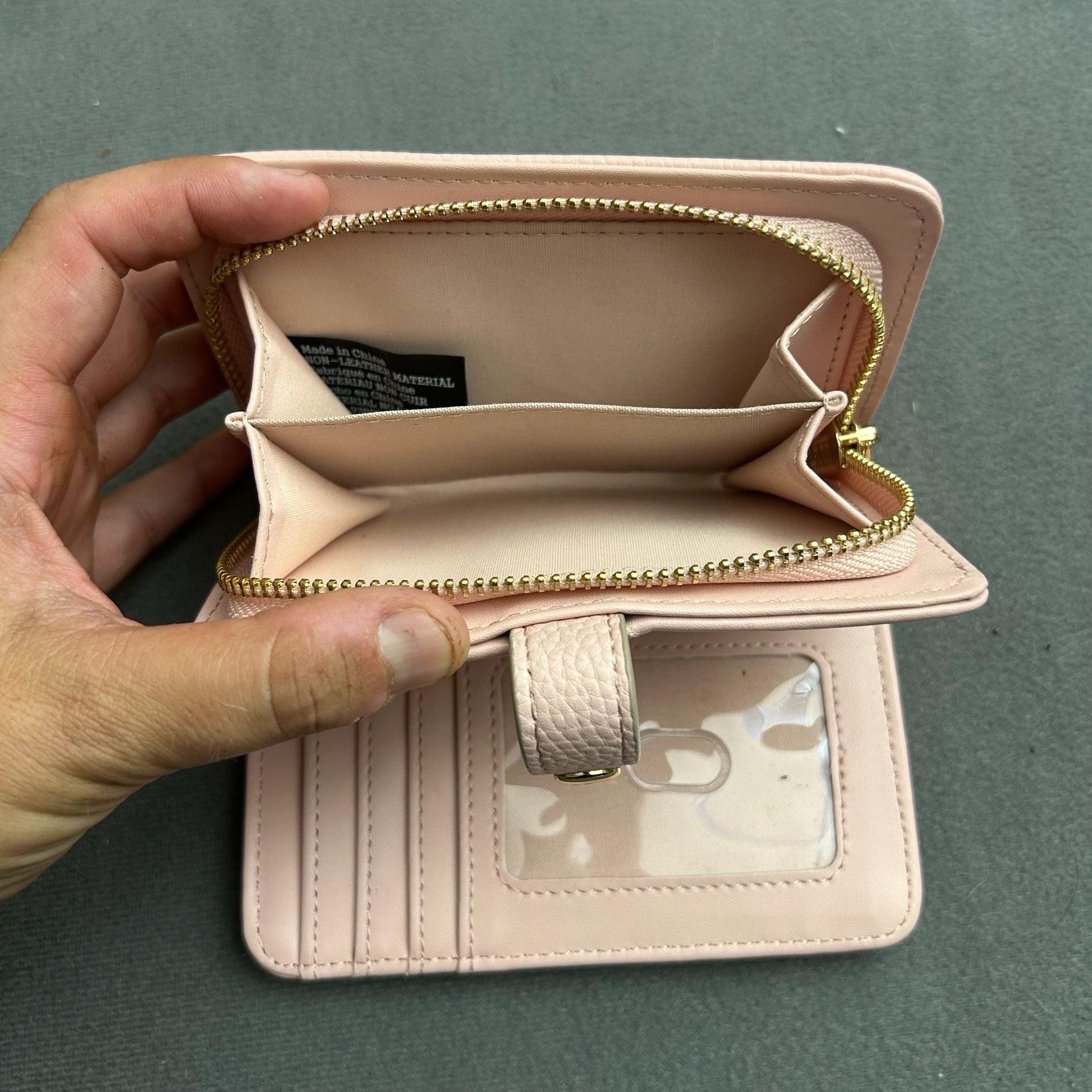Nanette Lepore Pink Faux Leather Wallet Snap Closure 4