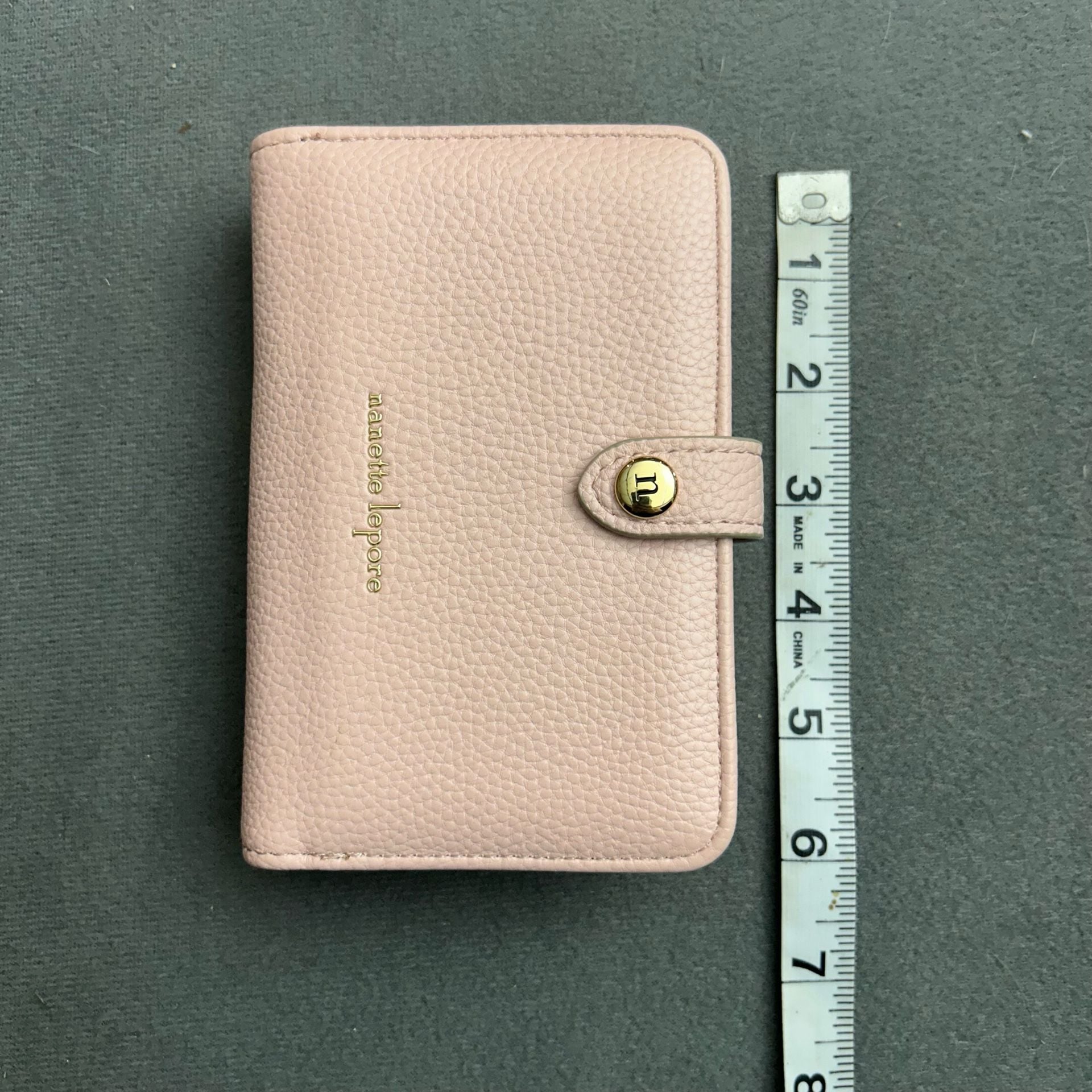Nanette Lepore Pink Faux Leather Wallet Snap Closure 7