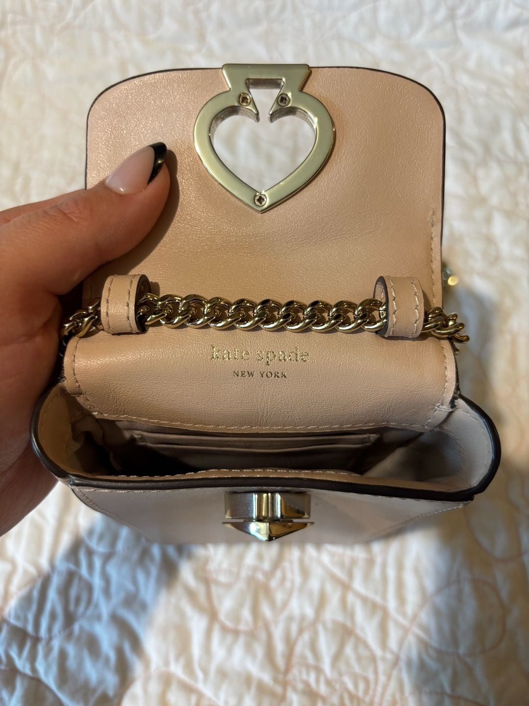 Kate Spade New York Crossbody Purse Blush Pink Leather 5