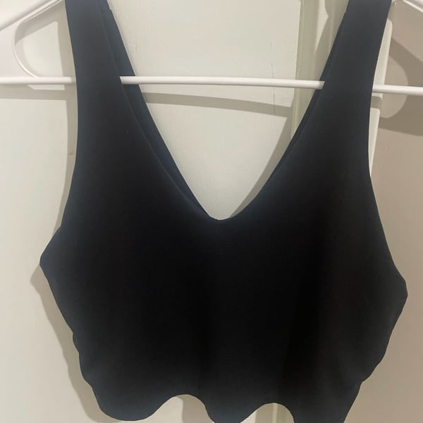 All In Motion Sports Bra Size M Black Athletic Crop