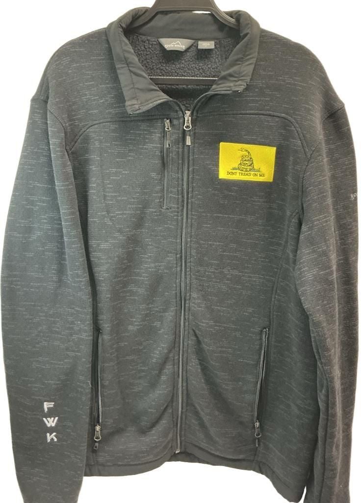 Eddie Bauer Fleece Jacket Size XL Dark Gray Full Zip Fight With Kash 2