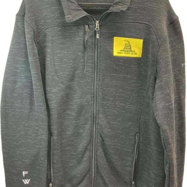 Eddie Bauer Fleece Jacket Size XL Dark Gray Full Zip Fight With Kash