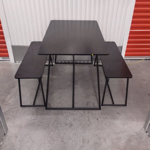 Bestier Dining Table Set with 2 Benches - Delivery available