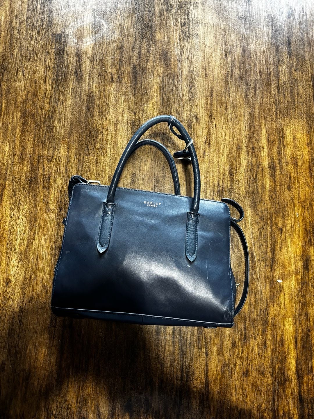 Radley London Dark Blue Leather Liverpool St Handbag 4
