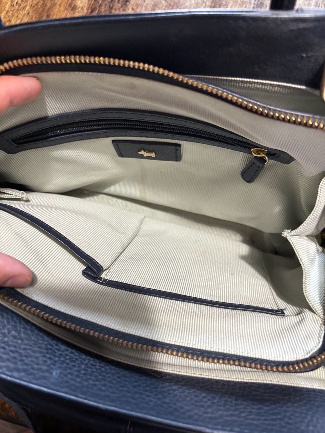 Radley London Dark Blue Leather Liverpool St Handbag 6