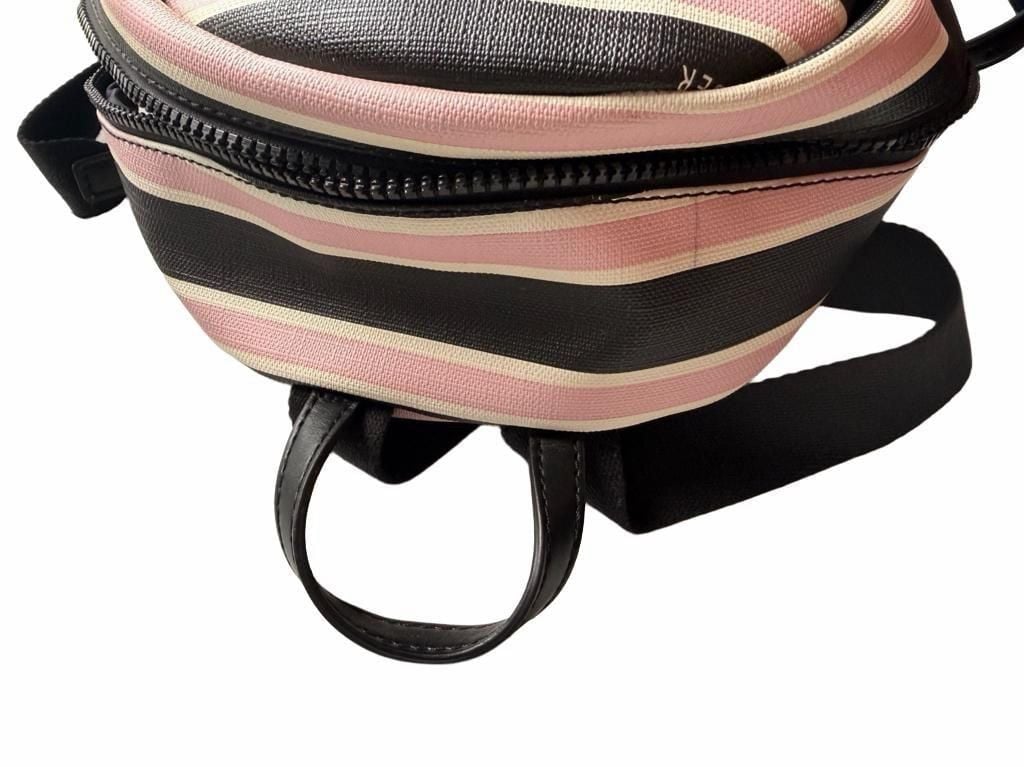 Tommy Hilfiger Striped Mini Backpack Black Pink White 6