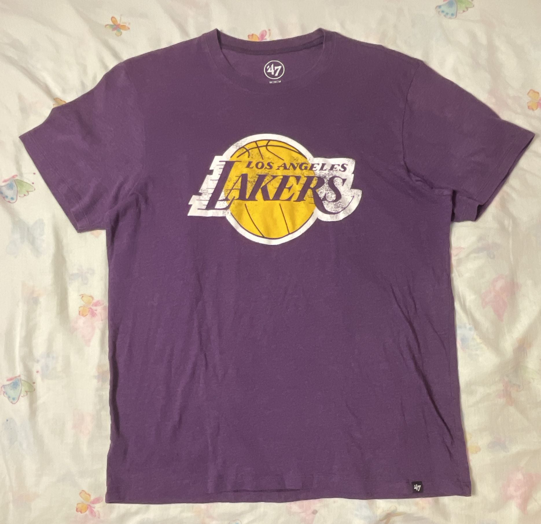 '47 Brand Los Angeles Lakers T-Shirt Size M Purple NBA Basketball 2