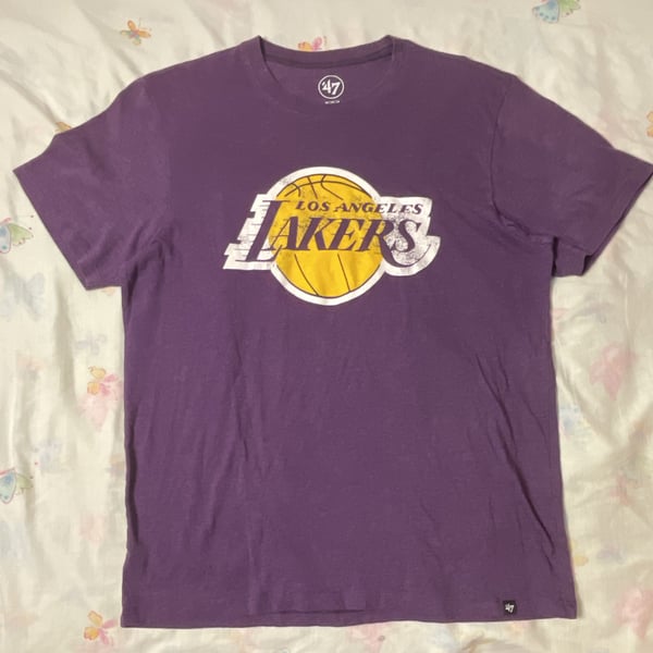 '47 Brand Los Angeles Lakers T-Shirt Size M Purple NBA Basketball