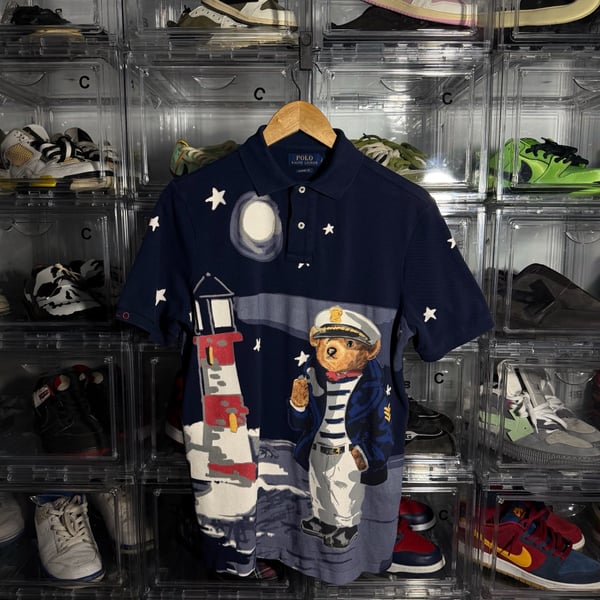 Polo Ralph Lauren Classic Fit Nautical Bear Polo Size S Blue