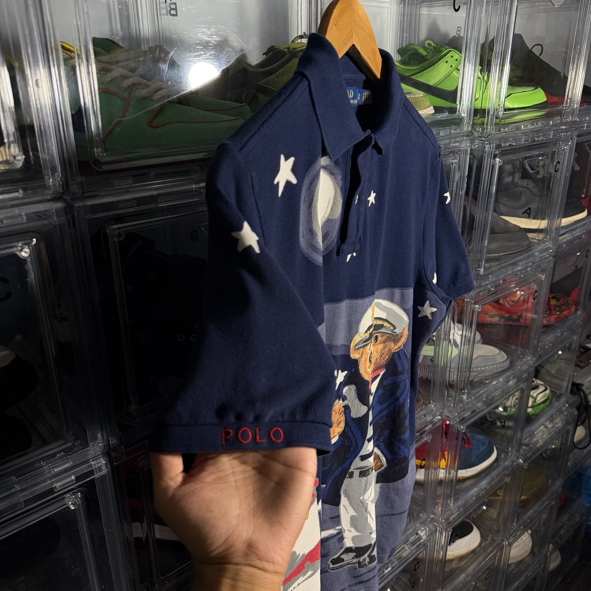 Polo Ralph Lauren Classic Fit Nautical Bear Polo Size S Blue 4