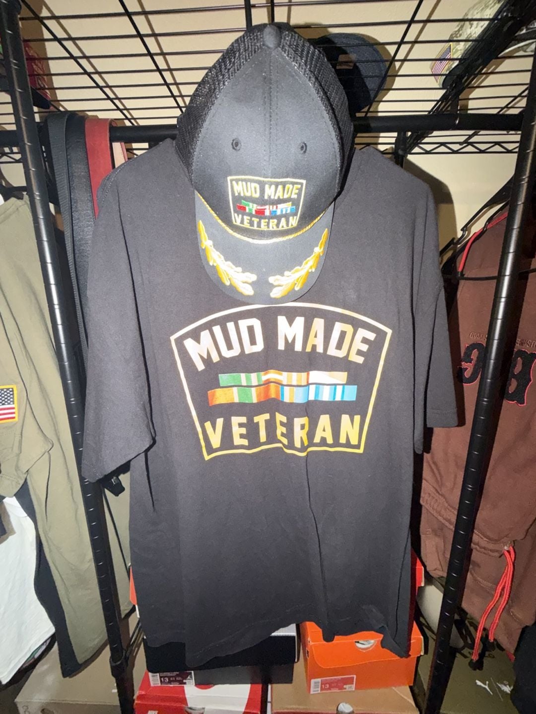 MudMade Veteran T-Shirt + Hat Bundle – Men’s XL 1