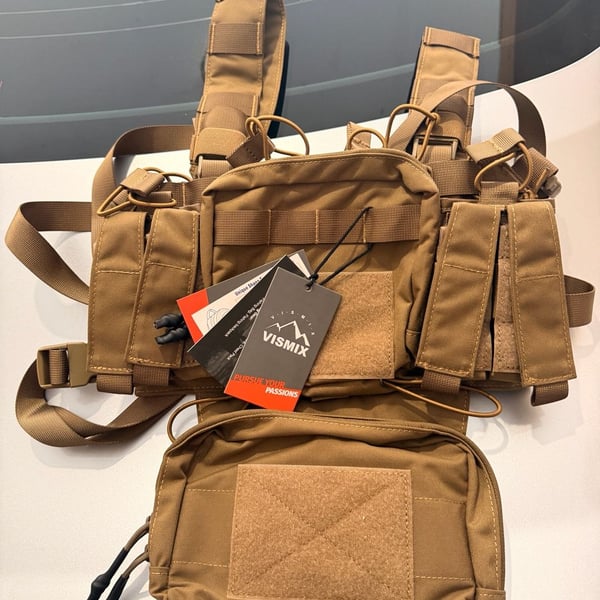 Vismix Tactical Chest Rig Brown Molle Utility Vest New