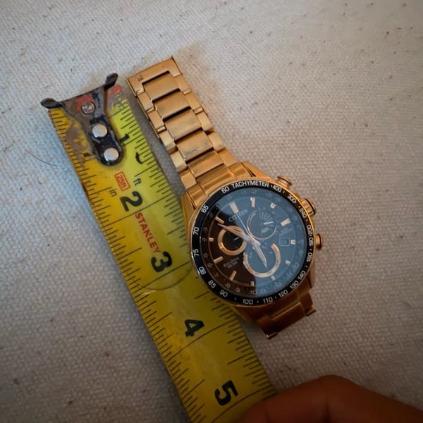Citizen Eco-Drive PCAT Chronograph Gold-Tone Stainless Steel Watch 43mm
