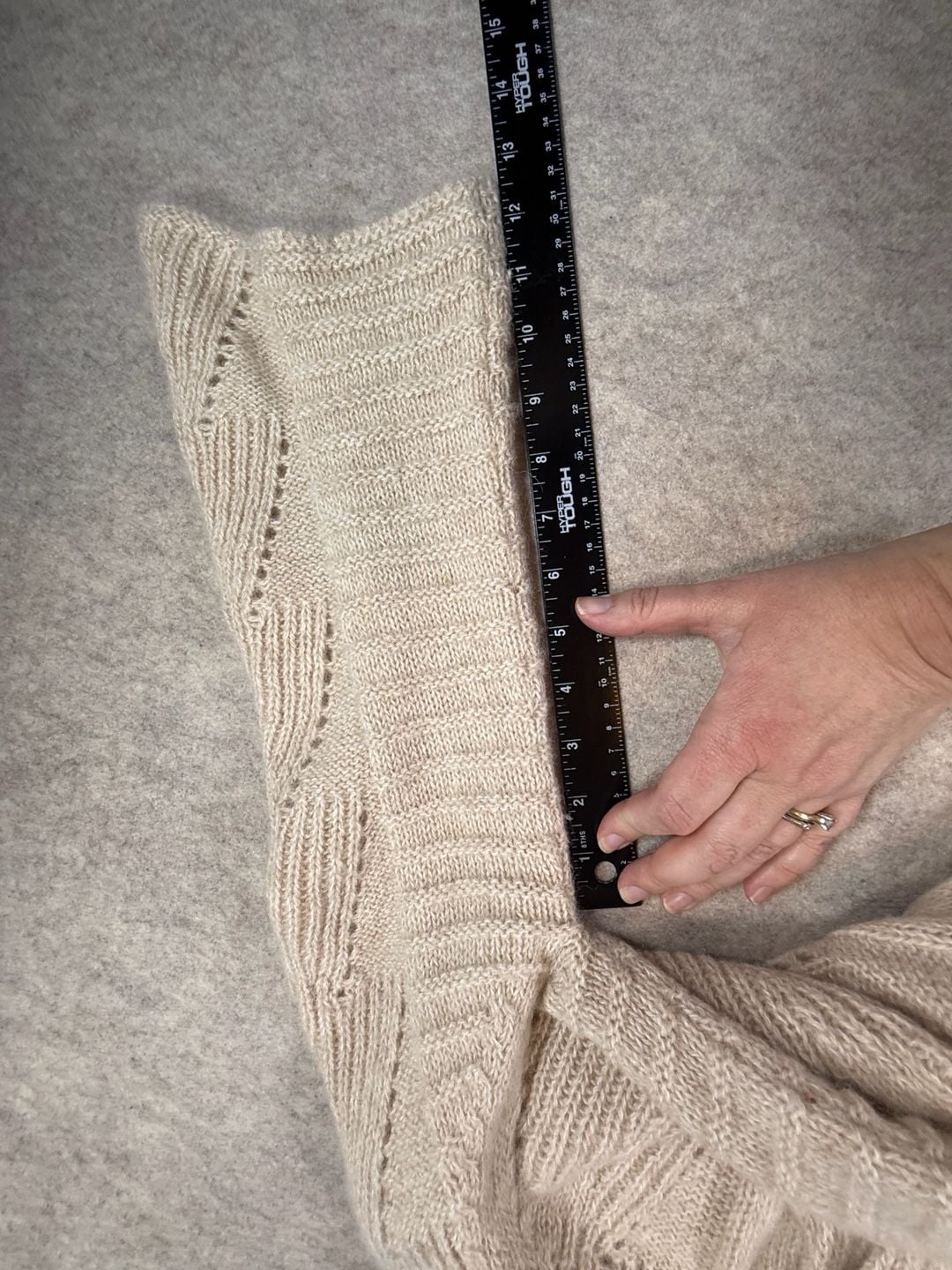 Kuna Cardigan Size S Beige 100% Baby Alpaca Cable Knit Sweater 10
