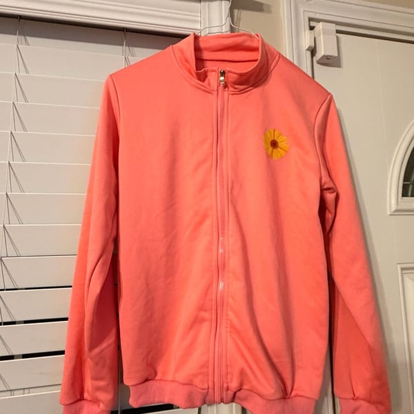 Jacket Full Zip Coral Floral Flower
