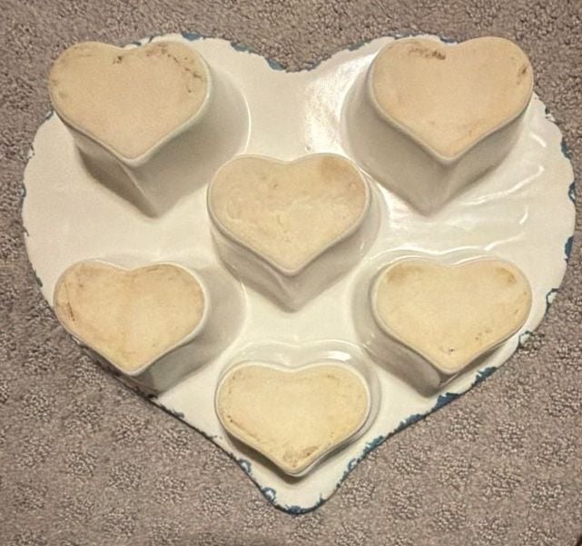 Chaparral Stoneware Heart Shaped Apple Muffin Cupcake Baking Dish 5