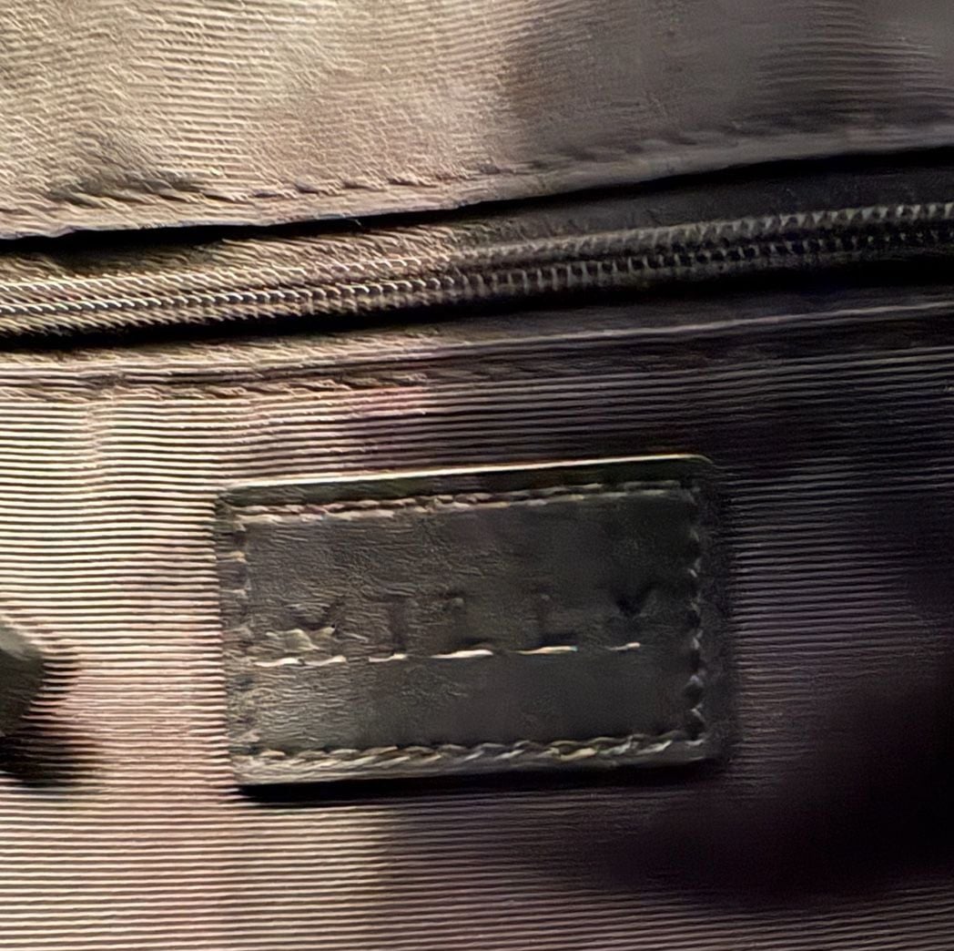 Flawed condition, Milly Grey Leather Backpack Purse w/ Gold Hardware 7