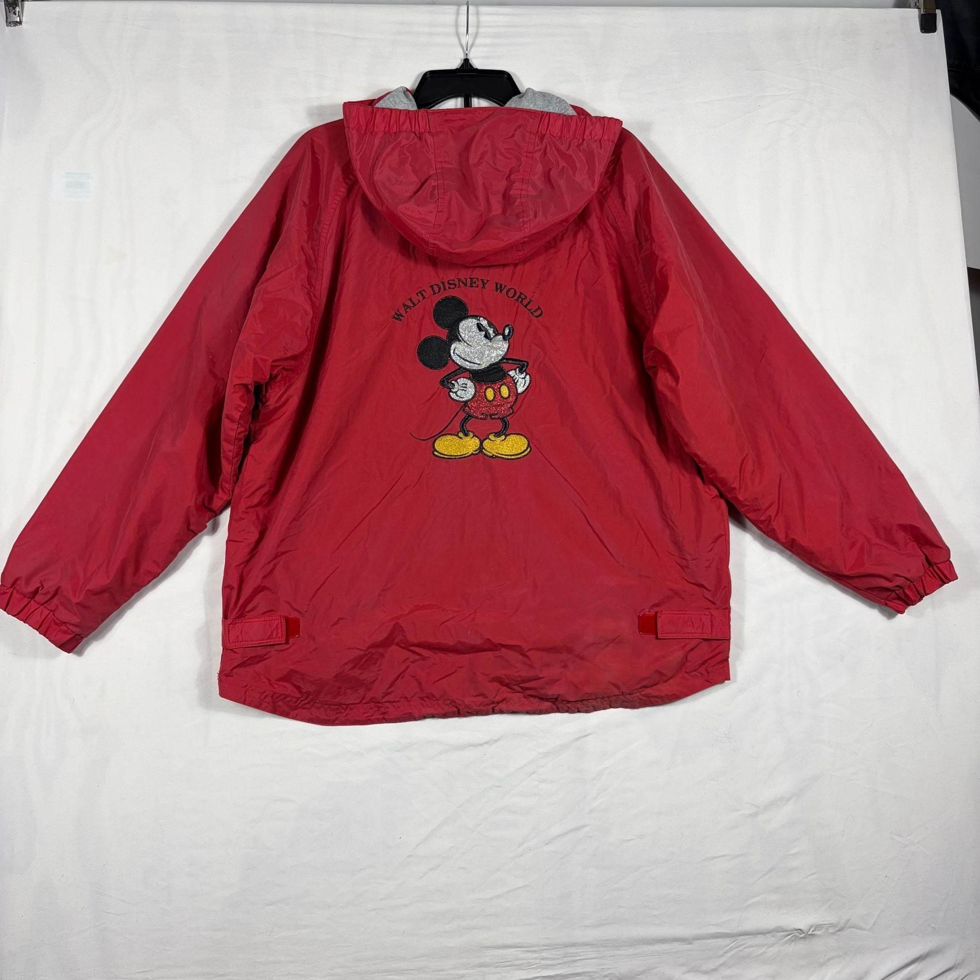 Vintage 90s Walt Disney World Mickey Mouse Windbreaker Red Jacket 1