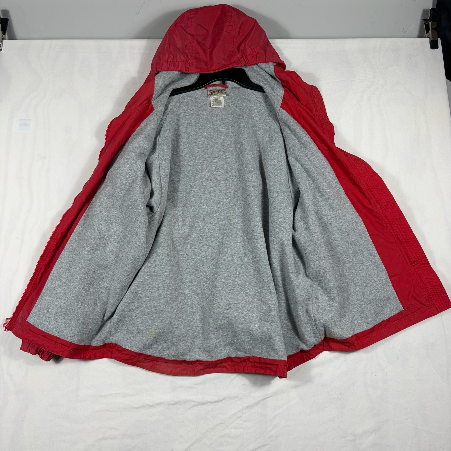 Vintage 90s Walt Disney World Mickey Mouse Windbreaker Red Jacket 6